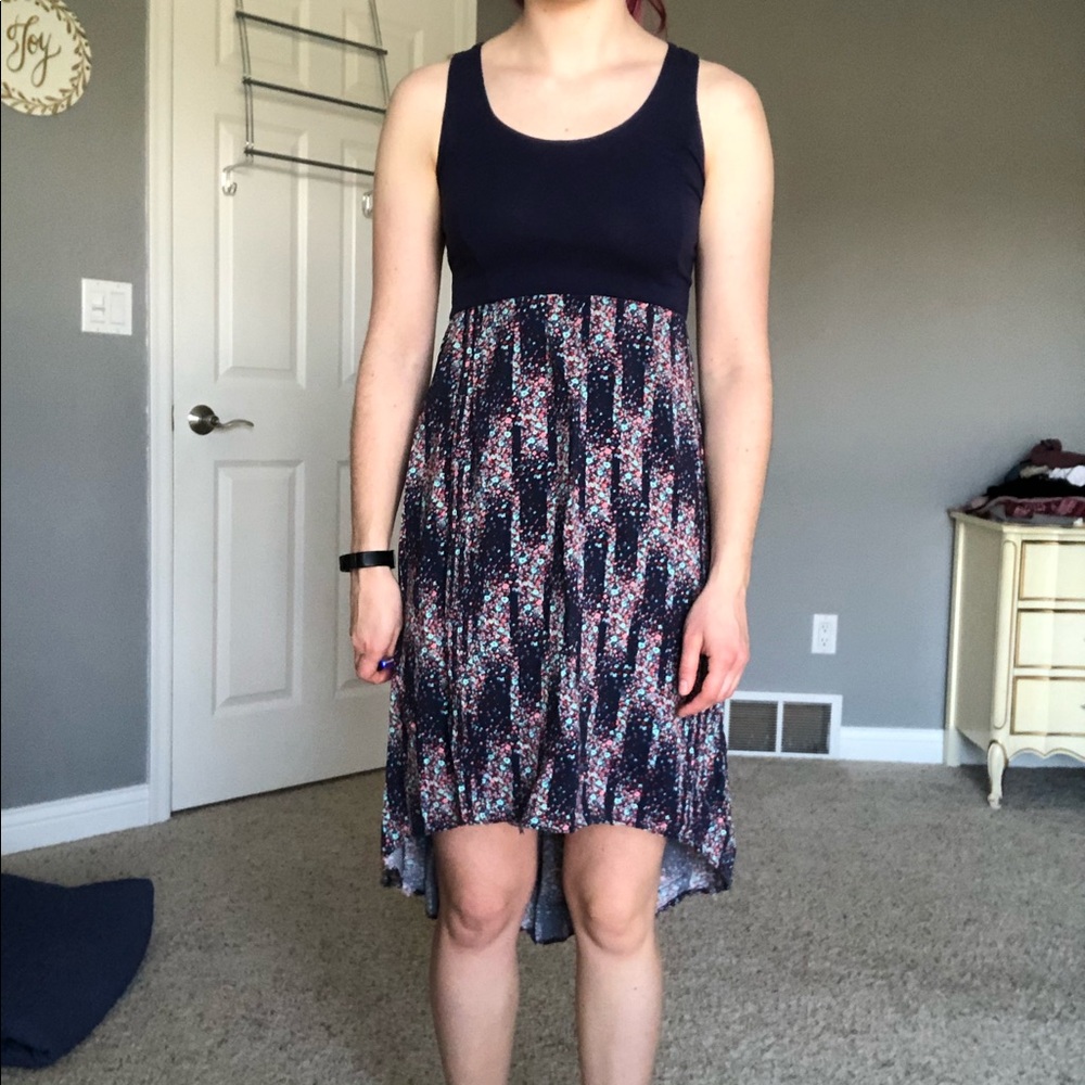 Navy High Low Sundress